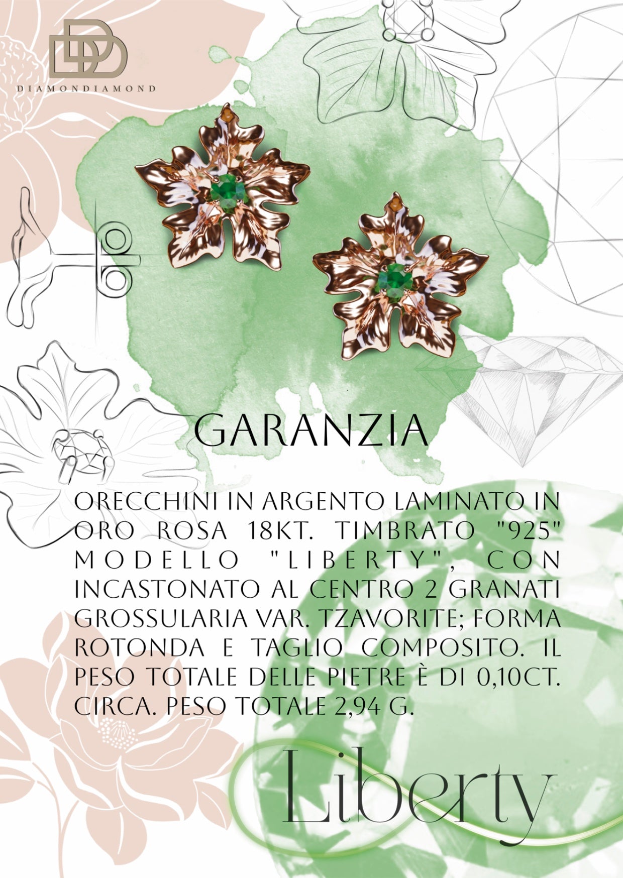 Orecchini Tzavorite