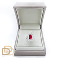 Carica l'immagine nel visualizzatore della galleria, Anello a Fiore con Rubino 2,60 CT. e Diamanti 4,50 CT. TOT

