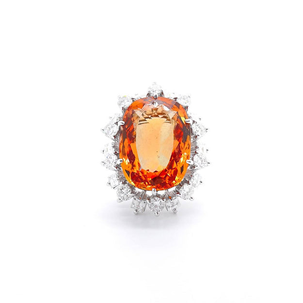 Anello Topazio Imperiale 17,20 ct