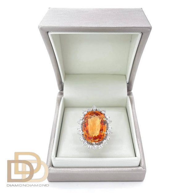 Anello Topazio Imperiale 17,20 ct