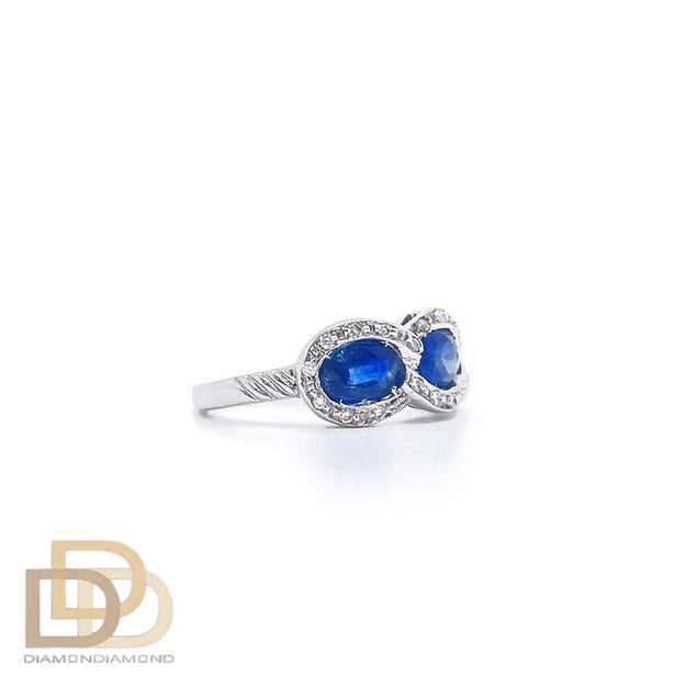 Anello con Zaffiri e Diamanti