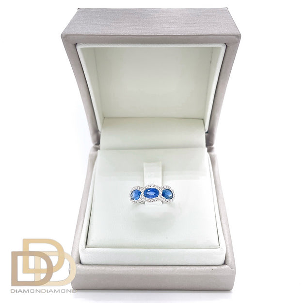 Anello con Zaffiri e Diamanti