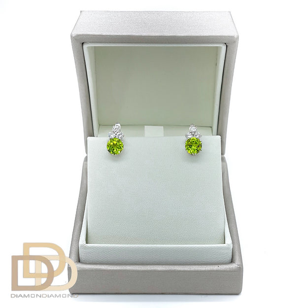 Orecchini con Diamanti e Peridoto